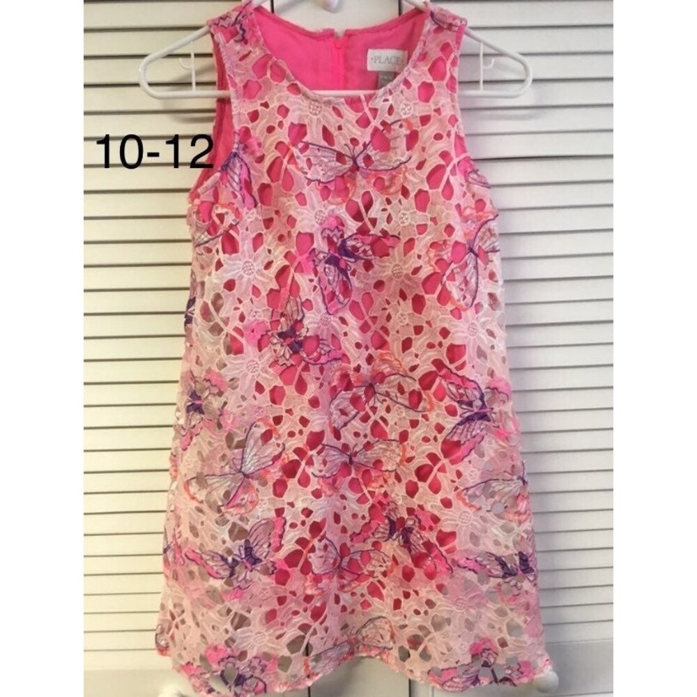 butterfly dress size 10/12 pink